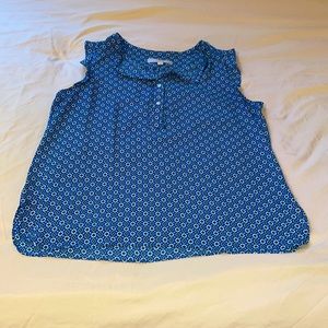 Loft blue sleeveless blouse
